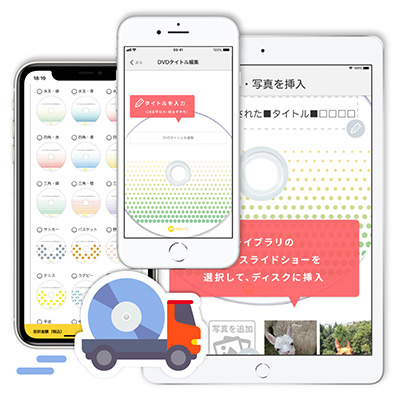 動画や写真をアップして注文するだけでDVDが届く